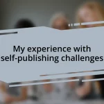 My experience with self-publishing challenges